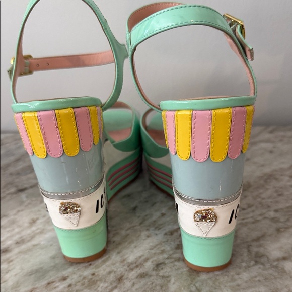 Kate Spade Pastel Wedge Sandals with Ice Cream Design size 6.5 - Picture 6 of 8